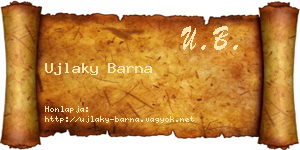 Ujlaky Barna névjegykártya